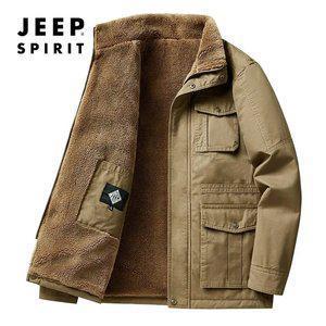 JEEP SPIRIT 남성 두껍게 보온 워싱 자켓 패션 지퍼 코트