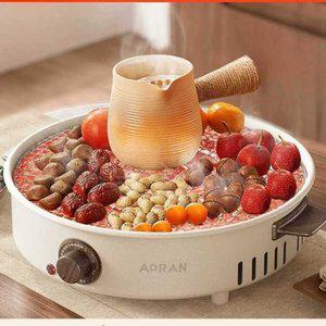 실내 전기그릴 원형 세라믹 전기식 바베큐 캠핑 미니 화로