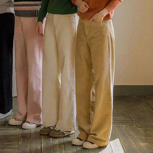 포근골덴 4컬러 와이드팬츠(숏/롱)