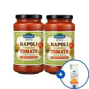 [내일도착] 폰타나 나폴리 뽀모도로 토마토 파스타소스 600g x2병 +면 250g