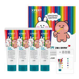 [크리오] 엑스퍼트 고불소 충치케어 어린이 치약 트로피칼후르츠향 100g 4개입