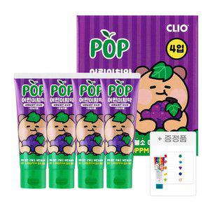 [크리오] 팝 고불소 주니어 치약 포도향 90g 4개입