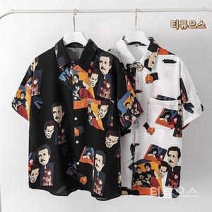 티류으스 남성용 꽃무늬 반팔 셔츠 맞춤형 다용도 멋진 5 점 의류 트렌드 여름