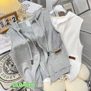 남자 빅사이즈 민소매 후드 집업 맨투맨 조끼 A-7