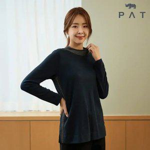 [PAT 여성] 니트배색 옆선포인트 티셔츠_1I85407