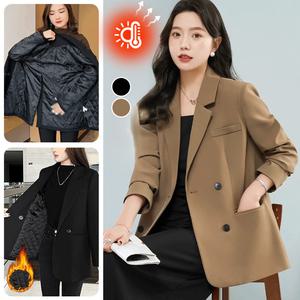 겨울 누빔 정장 자켓 날씬해 보이다 솜을 넣다 패딩 기질 작은 양복 정교하다방풍겨울