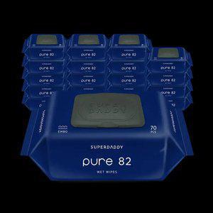슈퍼대디 퓨어 82 캡형, 70매, 20입 고평량 아기 물티슈 엠보