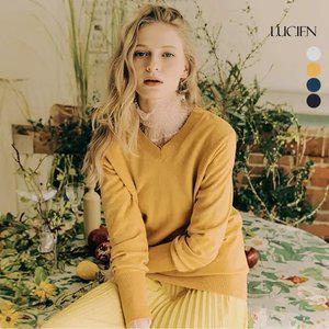 루시앙 실크 코튼 모달 혼방100 V넥 니트 4종 택1