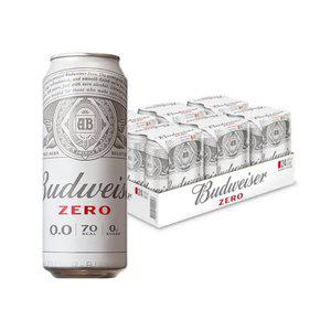 버드와이저제로(0.0) 500ml 24캔 논알콜 맥주맛 음료