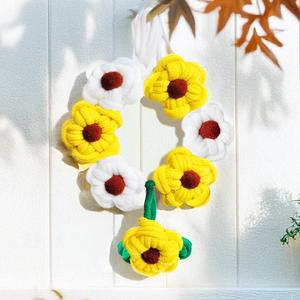 양말목 공예 가을 꽃 벽걸이 리스 환경구성 만들기 키트 / 환경판 수업교구 선물 행사