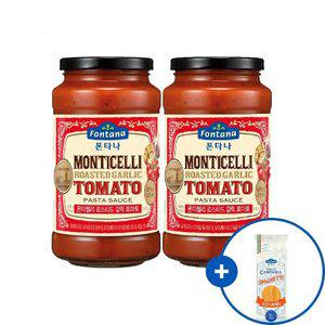 [내일도착] 폰타나 몬티첼리 로스티드 갈릭 토마토 파스타소스 600gx2병 +면 250g