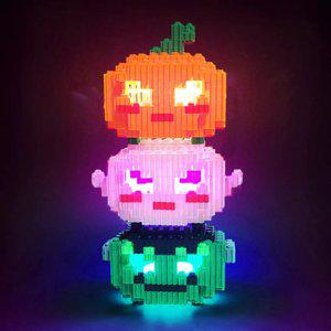 디폼블럭 8mm 3D 입체 할로윈 호박 벽걸이 LED 무드등 만들기 키트 / 유령 몬스터 괴물