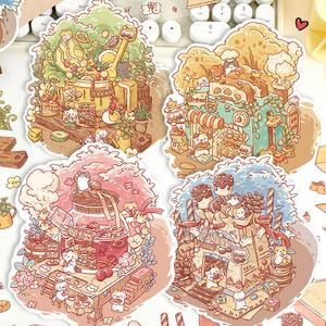 3D 입체 DIY 집 꾸미기 조경 스티커 DIY 고양이 테마 시리즈 / 체험 창의력놀이 모음