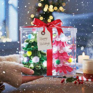 성탄절 크리스마스 LED 스탠딩 장식 미니 모루 트리 만들기 키트 / 원데이클래스 DIY