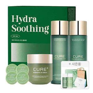김정문알로에 큐어 하이드라 수딩 선물세트, 1개 + 증정(쇼핑백, 1개 + 피토 그린 앰플