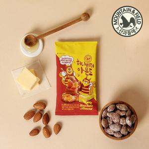 [산과들에] 허니버터아몬드 20봉 / 시즈닝 아몬드 견과류 간식