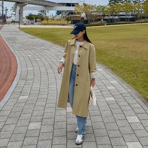 [시크릿라벨] 코튼싱글카라넥트렌치코트
