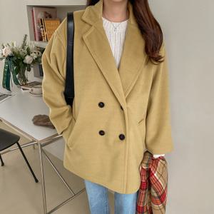 [시크릿라벨] 테일러드카라더블하프코트