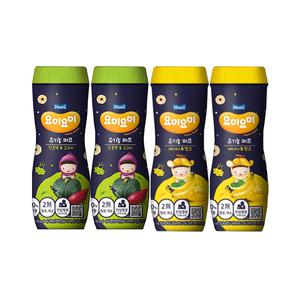 요미요미 아기간식 오가닉퍼프 바나나망고 42g, 2개 + 단호박고구마 42g , 2개