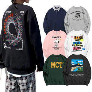 문컬렉션 전품목 가 격 인 하 남녀공용 겨울 기모 오버핏 맨투맨 무지 긴팔 티셔츠 남