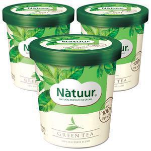 [슈팅냉동] 롯데웰푸드 나뚜루 녹차 파인트, 474ml, 3개