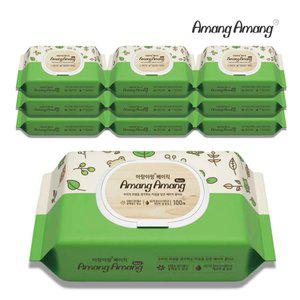 아망아망 베이직 캡형 100매 10팩 실용적이고 라이트한 물티슈