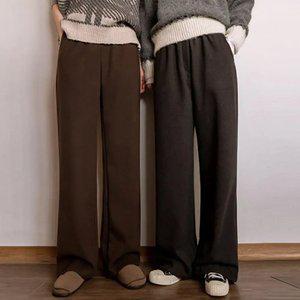 [JUST BETTER] 편한핏 트윌기모 밴딩 슬랙스 팬츠(숏/롱)