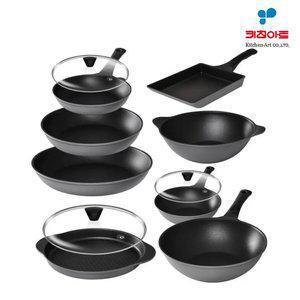 [키친아트] 그레이 티타늄 프라이팬 궁중팬 계란말이팬 캐서롤 20cm/24cm/26cm/28cm/3
