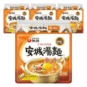 농심 안성탕면 125g, 5입(멀티), 4개