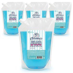 마미스 알칼리 액체세제 리필형 2L 4개 알칼리 세탁세제 딥클린 알카퓨어젤