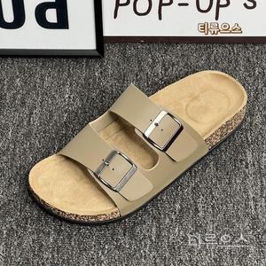 슬리퍼 샌들 실내 남녀공용 야외 해변 방지 럭셔리 쪼리 코르크 미끄럼 바닥 플랫 티류