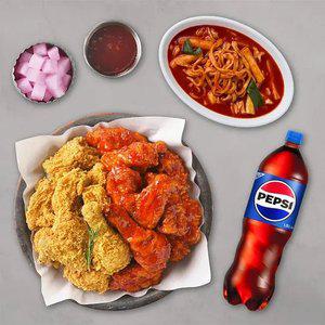 멕시카나치킨 후양퐁(후라이드반양념반+어묵퐁당)+콜라1.25L