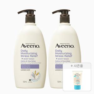 아비노 데일리모이스쳐라이징 스트레스릴리프 바디워시, 532ml, 2개 + 증정 ( 아비노베