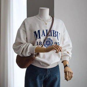 (안나앤모드) malibu 자수 기모 맨투맨[티셔츠EAF68]