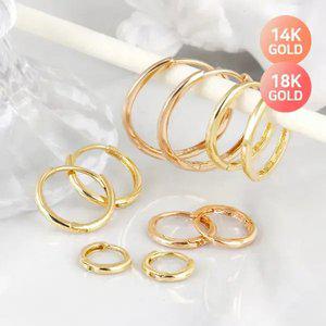 [골드피아] 14K/18K 기본 금 원터치 귀걸이