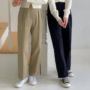 피터 데일리 핀턱 코튼 팬츠 봄 가을 데일리룩 출근룩