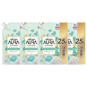 아우라 초고농축 섬유유연제 리필 스모키머스크, 1.7L, 4개