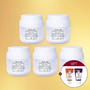 3.+2 에이지랩 스네일 뮤신 저자극 영양크림 50g 탄력/미백/기미 (총5개) + 미니폼클