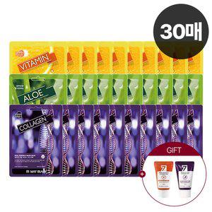 [30매] 메이아일랜드 리얼 에센스 마스크팩 11종 초.특.가 (콜라겐/알로에/오이/알부틴