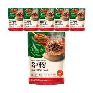 CJ 비비고 육개장, 500g, 6개