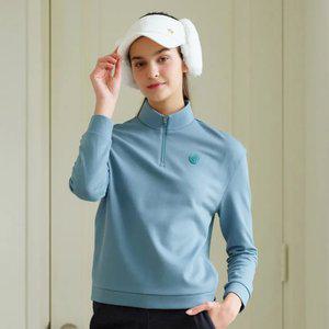 [엘르골프] 여성 밑단 포인트 방풍 반집업티셔츠_6J85451