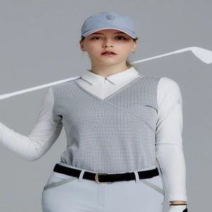 [엘르골프] 여성 레이어드형 스타일 폴로 티셔츠_6I85205