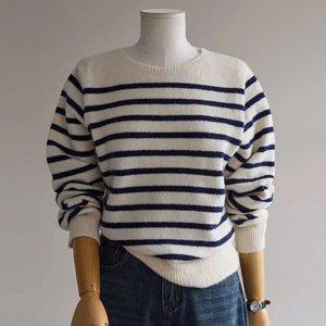 (안나앤모드) glora 메리노울 단가라 니트[니트EAS7]