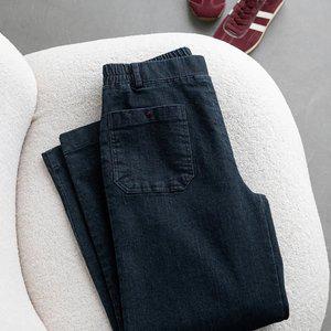 (안나앤플러스) 포켓 스티치 기모 데님[데님DO569] 빅사이즈