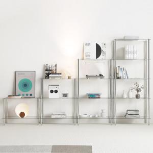 스탠드 스텐 미드센츄리 모듈 유리 수납 선반 장식장 거실장 2단 3단 4단 5단