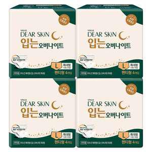 디어스킨 에어엠보 입는 오버나이트, 특대형, 4매, 4개