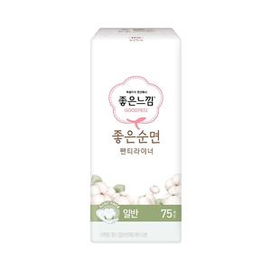 좋은느낌 좋은순면 팬티라이너, 일반, 75매, 1개