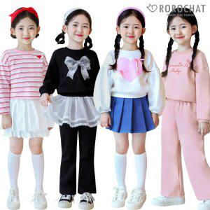 [로로샤]아동 여아 키즈 유아 주니어 가을 데일리 티셔츠 상하복 원피스 팬츠 아우터