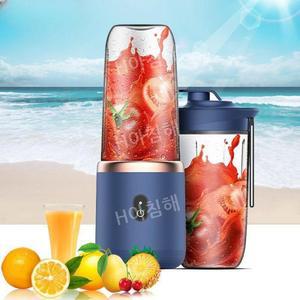핸드블렌더 미니믹서기 소형 휴대용 주서기 6 블레이드 400ML USB 스무디 블렌더 무