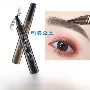 WUHAOSDFVv2P 4부 포크형 브로우 펜슬 땀방지 워터프루프 브로우 티류으스